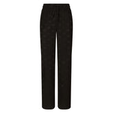 monogram jacquard straight-leg trousers